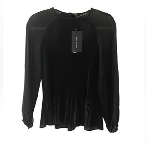 NWT ZARA Woman Black Long Sleeve Top - S